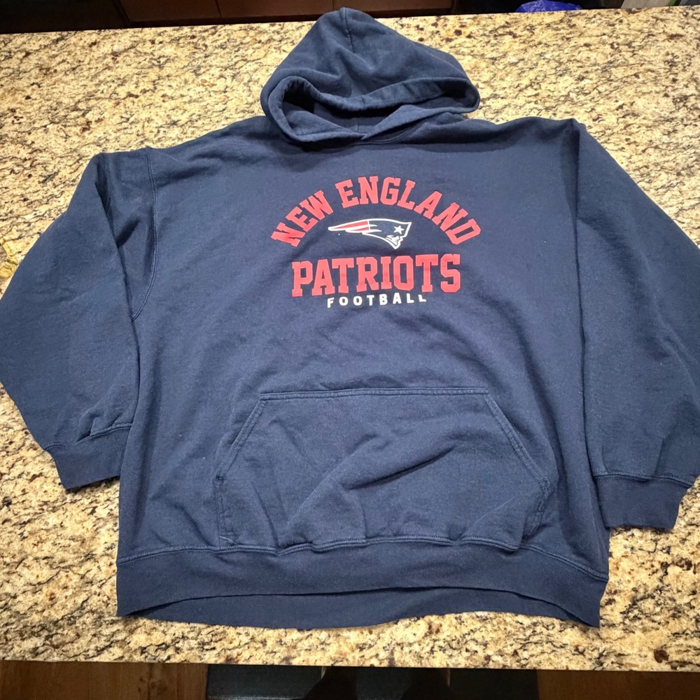 Junk Food New England Patriots Hoodie Mens XXL Navy Blue NFL Football Sweatshirt